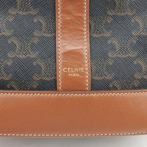 Pre-owned Celine Small Bucket Brown PVC coated canvas×Leather shoulderbag | stylenewstar