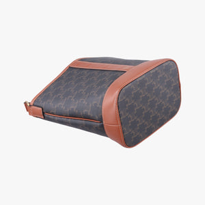 Pre-owned Celine Small Bucket Brown PVC coated canvas×Leather shoulderbag | stylenewstar