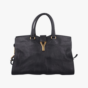 Pre-owned Yves Saint Laurent Cabas ChYc Black Leather 279079 handbag | stylenewstar