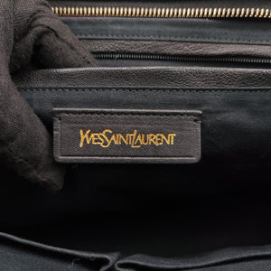Pre-owned Yves Saint Laurent Cabas ChYc Black Leather 279079 handbag | stylenewstar