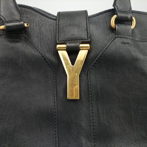 Pre-owned Yves Saint Laurent Cabas ChYc Black Leather 279079 handbag | stylenewstar