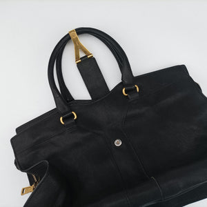 Pre-owned Yves Saint Laurent Cabas ChYc Black Leather 279079 handbag | stylenewstar