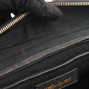 Pre-owned Yves Saint Laurent Cabas ChYc Black Leather 279079 handbag | stylenewstar