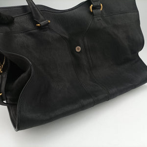 Pre-owned Yves Saint Laurent Cabas ChYc Black Leather 279079 handbag | stylenewstar