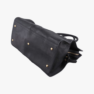 Pre-owned Yves Saint Laurent Cabas ChYc Black Leather 279079 handbag | stylenewstar