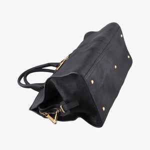 Pre-owned Yves Saint Laurent Cabas ChYc Black Leather 279079 handbag | stylenewstar