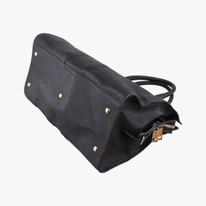 Pre-owned Yves Saint Laurent Cabas ChYc Black Leather 279079 handbag | stylenewstar