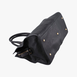 Pre-owned Yves Saint Laurent Cabas ChYc Black Leather 279079 handbag | stylenewstar