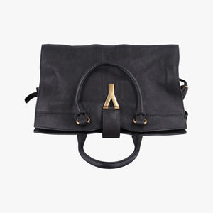 Pre-owned Yves Saint Laurent Cabas ChYc Black Leather 279079 handbag | stylenewstar