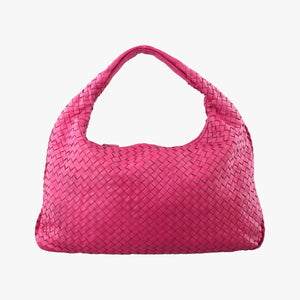 Secondhand Bottega Veneta Intrecciato Pink lambskin shoulderbag | stylenewstar