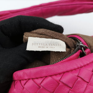 Secondhand Bottega Veneta Intrecciato Pink lambskin shoulderbag | stylenewstar