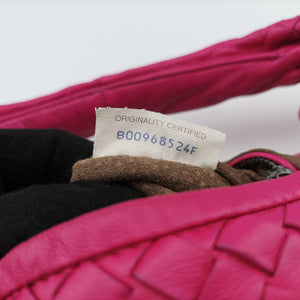 Secondhand Bottega Veneta Intrecciato Pink lambskin shoulderbag | stylenewstar