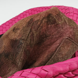 Secondhand Bottega Veneta Intrecciato Pink lambskin shoulderbag | stylenewstar