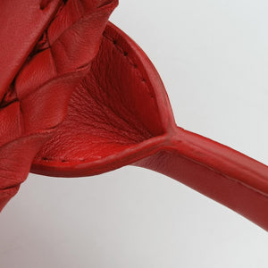 Vintage Bottega Veneta Cabat intrecciato Red lambskin handbag | stylenewstar