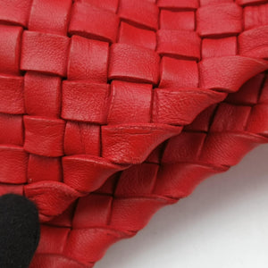 Vintage Bottega Veneta Cabat intrecciato Red lambskin handbag | stylenewstar