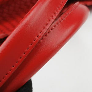 Vintage Bottega Veneta Cabat intrecciato Red lambskin handbag | stylenewstar
