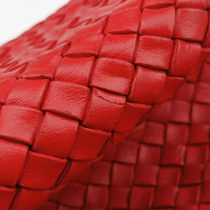 Vintage Bottega Veneta Cabat intrecciato Red lambskin handbag | stylenewstar