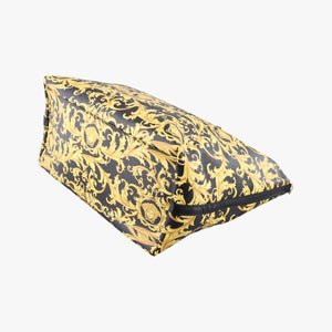 Pre-owned VERSACE Barocco Print Black×Yellow Leather shoulderbag | stylenewstar