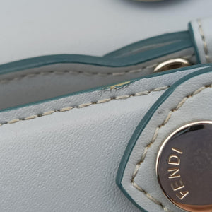 Pre-owned Fendi Kan I Blue×Multicolor Leather 8BT283 shoulderbag | stylenewstar