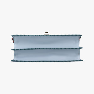 Pre-owned Fendi Kan I Blue×Multicolor Leather 8BT283 shoulderbag | stylenewstar
