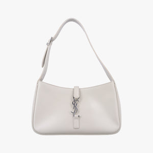 Pre-owned Yves Saint Laurent LE 5 a 7Mini Hobo Beige Leather 657220 handbag | stylenewstar