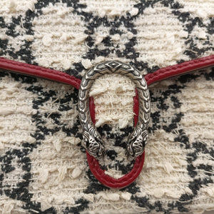 Pre-owned Gucci Dionysus Ivory × Red × Black Tweed×Leather 401231 shoulderbag | stylenewstar