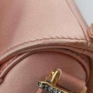 Pre-owned Christian Dior Saddle Pink silk handbag | stylenewstar