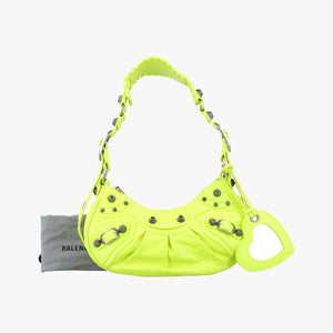 Vintage Balenciaga Le Cagole GreenYellow lambskin shoulderbag | stylenewstar