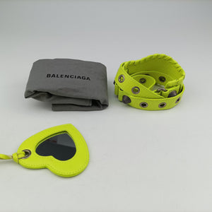 Vintage Balenciaga Le Cagole GreenYellow lambskin shoulderbag | stylenewstar