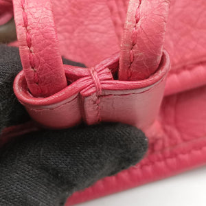 Vintage Balenciaga Pompon Pink Lambskin handbag | stylenewstar