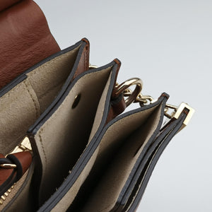 Pre-owned Chloe FAYE Brown Leather × suede shoulderbag | stylenewstar