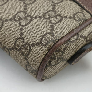 Pre-owned Gucci OPHIDIA Brown×red×green PVC coated canvas 517350 shoulderbag | stylenewstar