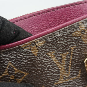 Pre-owned Louis Vuitton PALLAS brown×Bordeaux Monogram Canvas×calf leather M40906 shoulderbag | stylenewstar