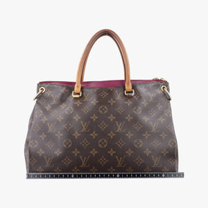 Pre-owned Louis Vuitton PALLAS brown×Bordeaux Monogram Canvas×calf leather M40906 shoulderbag | stylenewstar