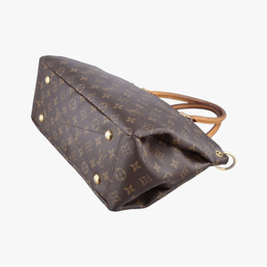 Pre-owned Louis Vuitton PALLAS brown×Bordeaux Monogram Canvas×calf leather M40906 shoulderbag | stylenewstar
