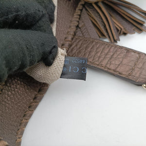 Pre-owned Gucci New Jackie Beige×Brown canvas×leather 246907 shoulderbag | stylenewstar