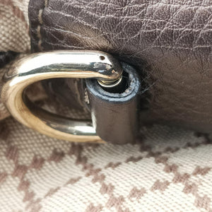 Pre-owned Gucci New Jackie Beige×Brown canvas×leather 246907 shoulderbag | stylenewstar