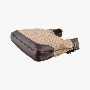 Pre-owned Gucci New Jackie Beige×Brown canvas×leather 246907 shoulderbag | stylenewstar