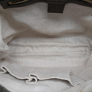 Pre-owned Gucci New Jackie Beige×Brown canvas×leather 246907 shoulderbag | stylenewstar