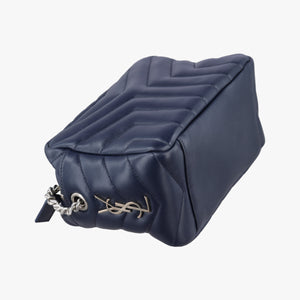 Pre-owned Yves Saint Laurent LOULOU Navy Leather 454317 shoulderbag | stylenewstar