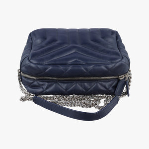 Pre-owned Yves Saint Laurent LOULOU Navy Leather 454317 shoulderbag | stylenewstar
