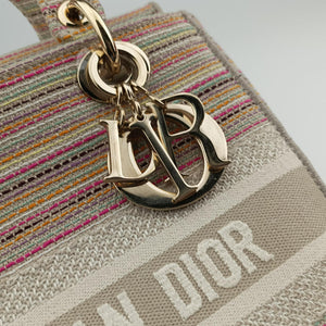 Pre-owned Christian Dior Lady Dior Multicolor fabric shoulderbag | stylenewstar