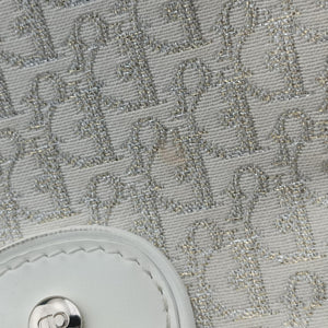 Pre-owned Christian Dior Gambler Dice Tortter White canvas handbag | stylenewstar