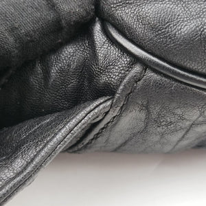 Pre-owned Fendi Mia Flap Black Leather 8BR614 shoulderbag | stylenewstar