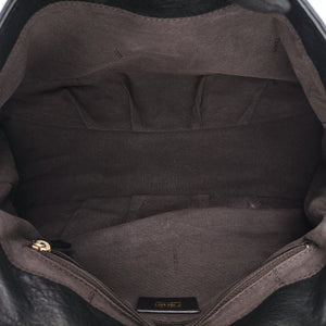 Pre-owned Fendi Mia Flap Black Leather 8BR614 shoulderbag | stylenewstar