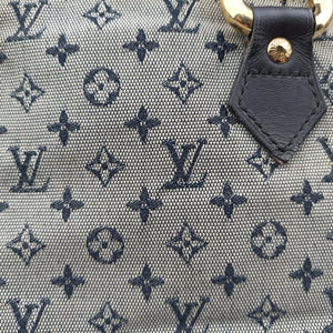 Pre-owned Louis Vuitton Monogram Mini Alma Long Navy × Gray Canvas × Leather M92303 handbag | stylenewstar