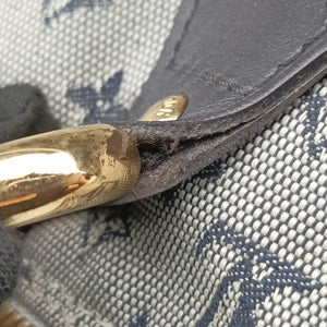 Pre-owned Louis Vuitton Monogram Mini Alma Long Navy × Gray Canvas × Leather M92303 handbag | stylenewstar