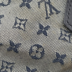 Pre-owned Louis Vuitton Monogram Mini Alma Long Navy × Gray Canvas × Leather M92303 handbag | stylenewstar