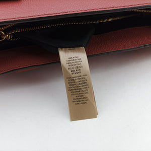 Pre-owned Burberry Banner Pink×Multicolor Leather × Canvas shoulderbag | stylenewstar