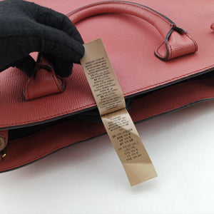 Pre-owned Burberry Banner Pink×Multicolor Leather × Canvas shoulderbag | stylenewstar